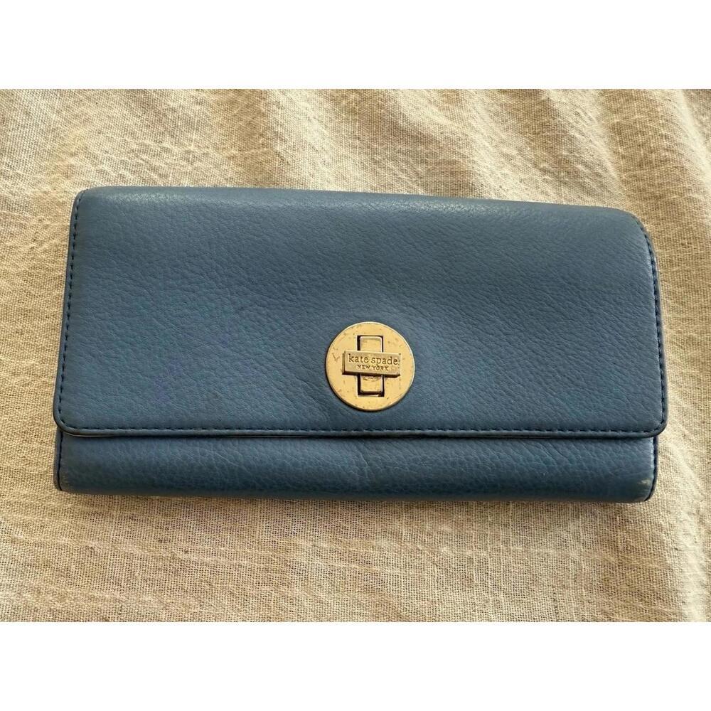Kate Spade blue Leather Wallet Women’s Handbag